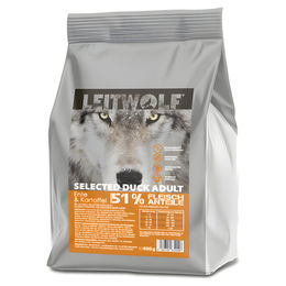 Produktbild von Leitwolf Selected Duck Hundefutter Ente Adult Getreidefrei Hypoallergen 500 g - 500 g