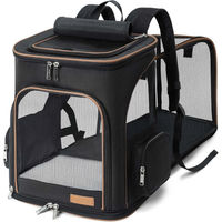Produktbild von Lekesky Tiertransporttasche Rucksack für Katzen und kleine Hunde XL Schwarz aus Oxford-Gewebe