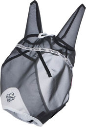 Produktbild von LeMieux 360 Vision Half Fly Mask für Pferde in Grau und Schwarz Größe M