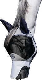 LeMieux AeroGuard Full Kudos Fliegenmaske für Pferde aus Fleece in Blau oder Schwarz – Bild 1 von 1