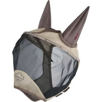 Produktbild von LeMieux AeroGuard Half Kudos Fliegenmaske für Pferde in Braun und Beige Größe S