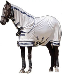 LeMieux Arika Armour-Tek Fliegendecke für Pferde mit abnehmbarem Halsteil in Grau 1,8 m – Bild 1 von 3