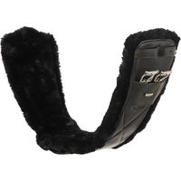Produktbild von LeMieux Arika Dressurreitgurt aus Leder mit Simuwool in Schwarz