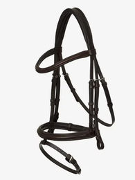 LeMieux Arika Flash Trensenzaum aus Leder in Braun mit silberfarbenen Details – Bild 1 von 2