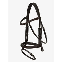 Produktbild von LeMieux Arika Flash Trensenzaum aus Leder in Braun mit silberfarbenen Details
