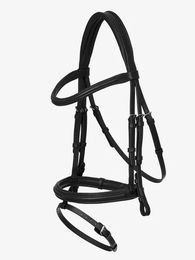Produktbild von LeMieux Arika Flash Trensenzaum aus Leder in Schwarz für Vollblut
