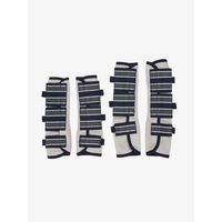 Produktbild von LeMieux Arika Mesh Fliegenschutzgamaschen für Pferde aus Polyester in Blau Grau Schwarz