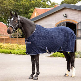 LeMieux Arika Monogram Fleece Decke für Pferde Blau – Bild 1 von 2