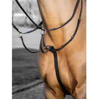 Produktbild von LeMieux Arika Renn Martingal für Pferde aus Leder in Schwarz für Ponys