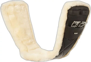 Produktbild von LeMieux Arika Simuwool Dressurreitgurt aus Leder in Braun