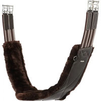 Produktbild von LeMieux Arika Simuwool Reitlatzgurt aus Leder in Braun 110 cm