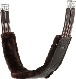 Produktbild von LeMieux Arika Simuwool Reitlatzgurt aus Leder in Braun 115 cm