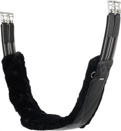 Produktbild von LeMieux Arika Simuwool Reitlatzgurt aus Leder in Schwarz 140 cm