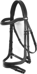 Produktbild von LeMieux Arika Split Zaumzeug aus Leder für Ponys in Schwarz