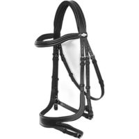 Produktbild von LeMieux Arika Split Zaumzeug aus Leder in Schwarz Größe X-Full