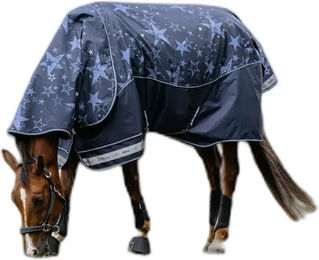 Produktbild von LeMieux Arika Star Outdoor-Pferdedecke wasserdicht Blau 135 cm