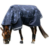 Produktbild von LeMieux Arika Star Outdoor-Pferdedecke wasserdicht Blau 135 cm