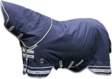 LeMieux Arika Storm-Tek Outdoor-Pferdedecke mit abnehmbarem Halsteil Blau 100g – Bild 1 von 2