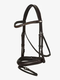 Produktbild von LeMieux Arika Trensenzaum aus Leder für Dressurpferde in Schwarz oder Braun