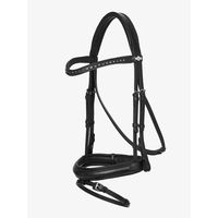 Produktbild von LeMieux Arika Trensenzaum aus Leder für Dressurpferde und Ponys in Schwarz