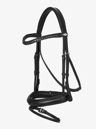 Produktbild von LeMieux Arika Trensenzaum für Dressurpferde aus Leder in Schwarz