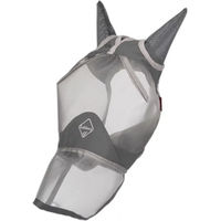 Produktbild von LeMieux ArmourShield Integral Fliegenmaske für Vollblut in Silber und Grau
