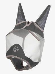 LeMieux ArmourShield Pro Halbfliegenmaske für Pferde mit Bambusfutter und UV-Schutz Grau Größe XL – Bild 1 von 4