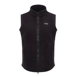 LeMieux Aspen Damen Fleece-Weste in Schwarz mit Fischgrätenmuster – Bild 1 von 8