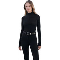 Produktbild von LeMieux Aspen Reitshirt für Damen mit Hahnentritt-Muster in Schwarz Größe L