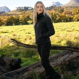 LeMieux Athena leichte wasserdichte Jacke Damen Schwarz Größe 42 – Bild 1 von 1