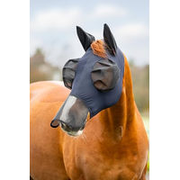 Produktbild von LeMieux Bug Relief Fliegenmaske Vollmaske mit UV-Schutz und Nasenabdeckung Blau XXL