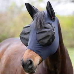 LeMieux Bug Relief Half Mask für Pferde Blau Größe S – Bild 1 von 4