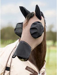 LeMieux Bug Relief Vollfliegenmaske für Pferde in Braun mit 4-Wege-Stretchgewebe Größe L – Bild 1 von 4