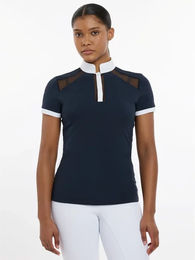 Produktbild von LeMieux Camille Turnierpolo Damen Reitshirt Blau Größe 44