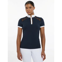 Produktbild von LeMieux Camille Turnierpolo Damen Reitshirt Sommer Blau Größe 38