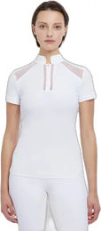 Produktbild von LeMieux Camille Turnierpolo Damen Weiß Sommer Reitshirt Größe 36