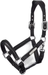 LeMieux Capella Gepolstertes Halfter für Ponys aus Leder und Nylon in Schwarz – Bild 1 von 8