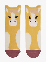 Produktbild von LeMieux Character Reitsocken für Kinder aus Baumwolle Gelb 2er Pack