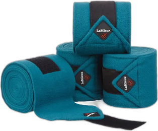 LeMieux Classic Gamaschen aus Fleece für Pferde in Blau und Türkis Größe L – Bild 1 von 3