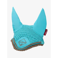 Produktbild von LeMieux Classic Lycra Fliegenhaube für Pferde in Blau Türkis Größe L