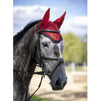 Produktbild von LeMieux Classic Lycra Fliegenhaube für Pferde Rot XL