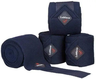 LeMieux Classic Polo Fleecebandagen Gamaschen für Pferde Blau Volle Größe – Bild 1 von 3