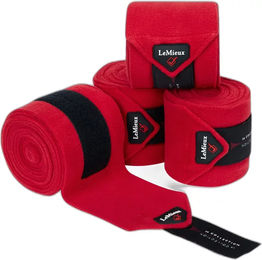 LeMieux Classic Polobänder Fleece 4er Pack Rot für Vollblut Pferde - 4 x 3,8 m – Bild 1 von 1