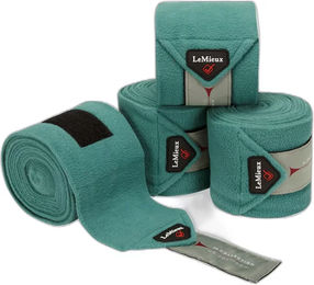 Produktbild von LeMieux Classic Polobänder Gamaschen aus Fleece für Pferde Grün Vollblut