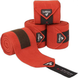 LeMieux Classic Polobänder Gamaschen aus Fleece für Pferde in Orange und Rot – Bild 1 von 1