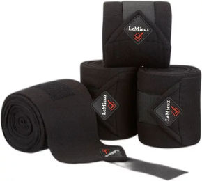 Produktbild von LeMieux Classic Polobänder Gamaschen aus Fleece Schwarz für Pferde