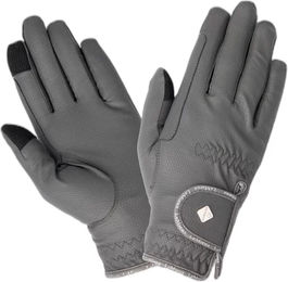 Produktbild von LeMieux Classic Reithandschuhe aus Kunstleder für Unisex in Grau Größe L