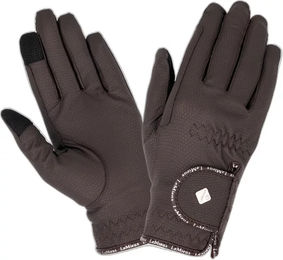 LeMieux Classic Reithandschuhe aus Kunstleder Unisex in Schwarz oder Braun Größe M – Bild 1 von 5