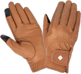 Produktbild von LeMieux Classic Reithandschuhe aus Leder für Damen und Herren in Braun Größe S