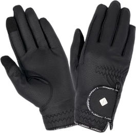 LeMieux Classic Reithandschuhe für Kinder aus Kunstleder Schwarz Taille 3 – Bild 1 von 1